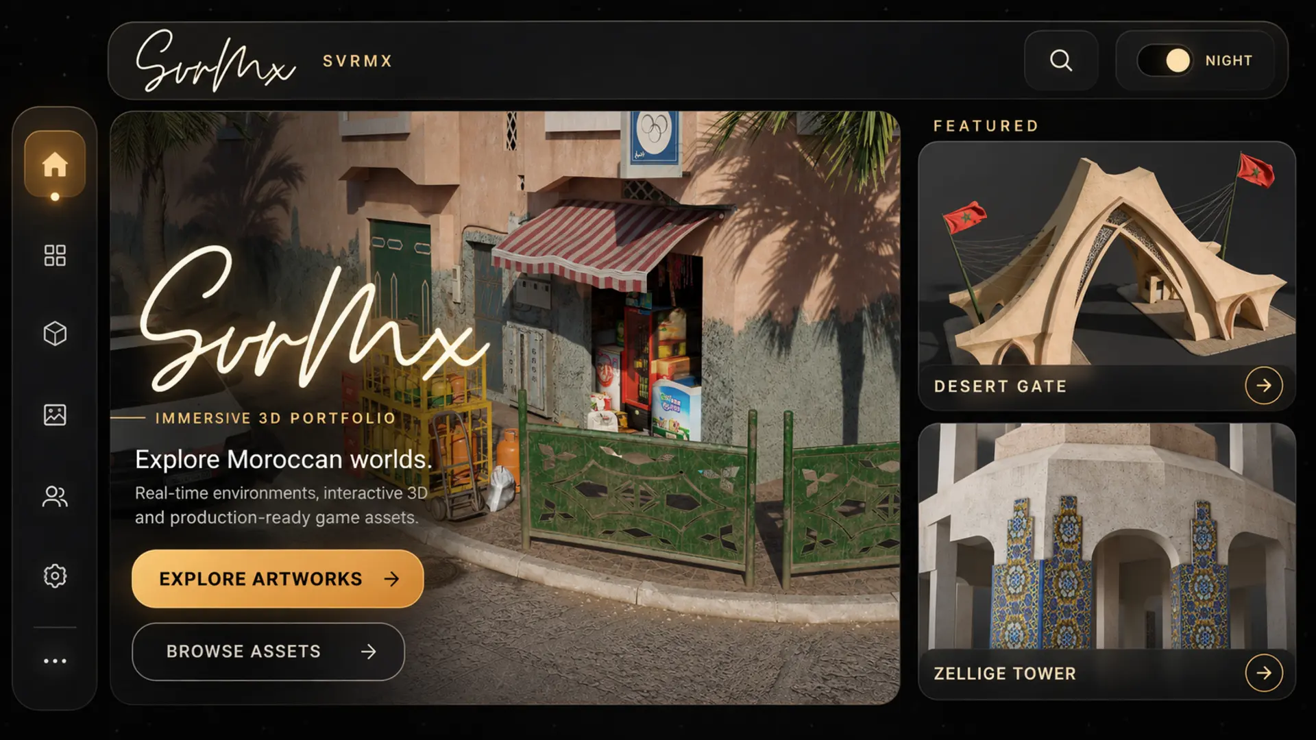 SvrMx App responsive home screen on Android tablet