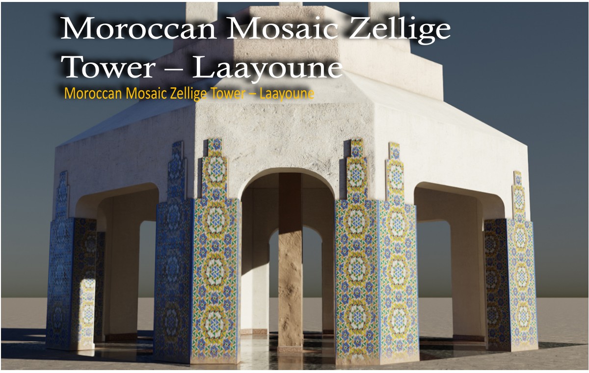 Moroccan Mosaic Zellige Tower